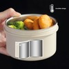 Bento Box Round Lunch Box Coffee Brown Stainless Steel Leakage