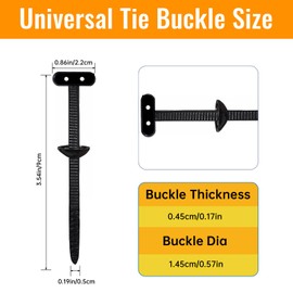 150Pcs Nylon Universal Cable Tie Buckle, Heavy Duty Self-Locking Nylon Zip Ties Holder with Pin & Button Design for Car Fender Trunk Repair, Wire Bundling, Home & Garage Use