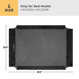 Veehoo Dog Bed Cover for CWC2303A, CWC2303B, Size L, Black