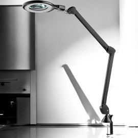 Tensor Magnifying LED Desk Lamp w/ Natural Daylight, 418 lms, Flexible Arm, BLK