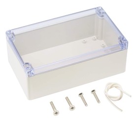 Zulkit Junction Box ABS Plastic Dustproof Waterproof IP65 Universal Electrical Boxes Project Enclosure Grey with Clear Cover 7.9 x 4.7 x 2.9 inch (200 x120 x 75mm)