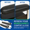 Healthline Padded Armrest For Wheelchairs Vinyl Pair, Universal Arm Pads