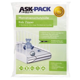 ASK Pack Mattress Protector Covers with Anchor Zip - Sizes from XS to XXL, Waterproof, Tear-Resistant, Ultra Strong Material 100 Micron - Ideal for Moving, Storage and Transport - 70 x 140 cm