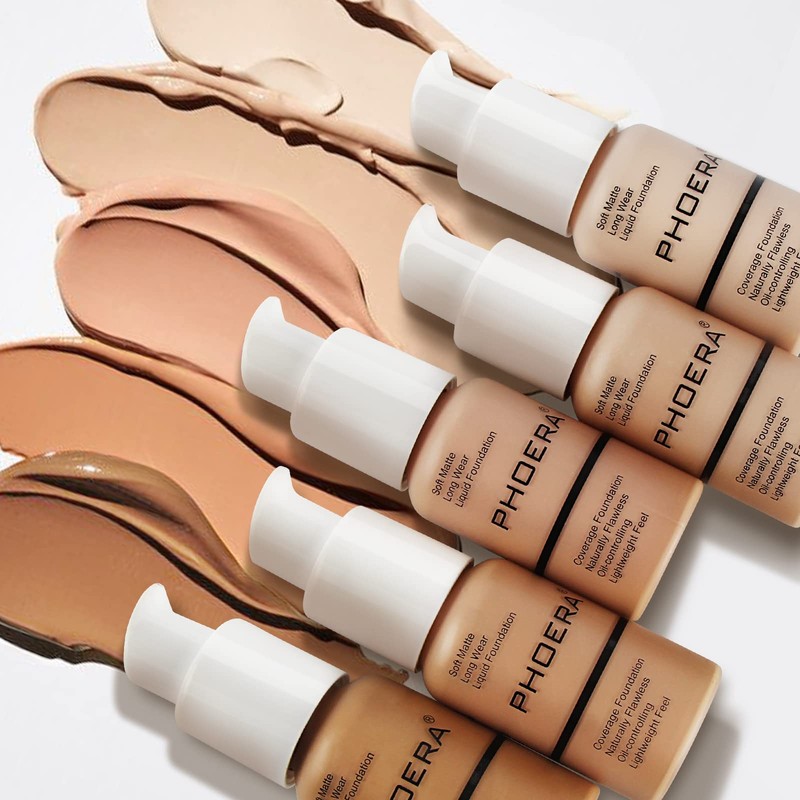 PHOERA Foundation Makeup,Face Foundation,Foundation Full Coverage Perfect 30ml Makeup Oil-Control