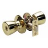 Master Lock TUO0303 Tulip Door Knob with Lock, Polished Brass