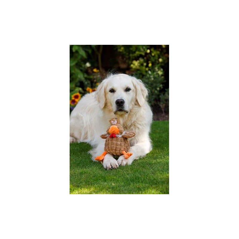 Petface Farmyard Buddies Chunky Chicken Plush Dog Toy