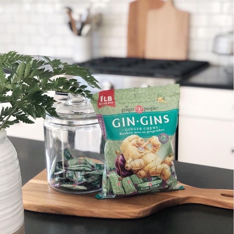GIN GINS Original Ginger Chews Made w/Fresh Ginger 1lb 2Pk
