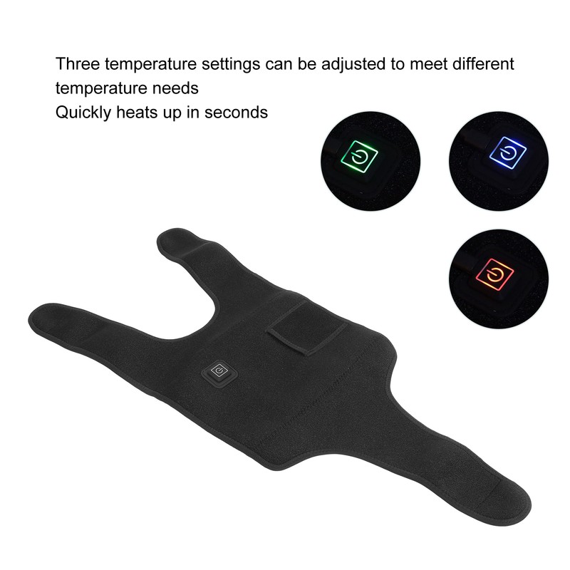 Heated Knee Brace Wrap 3 Levels Temperature Rapid Heating Rechargeable