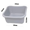 KADAX Rectangular Laundry Bowl, Robust Laundry Tub, Washing Bowl with