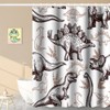 Umpoo Dinosaur World Bathroom Shower Curtain Various Dinosaurs Sketch Pattern