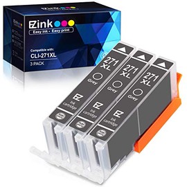 E-Z Ink (TM) Compatible Ink Cartridge Replacement for Canon CLI-271XL CLI 271 XL Compatible with PIXMA TS8020 TS9020 MG7720 Printer (Gray, 3 Pack)