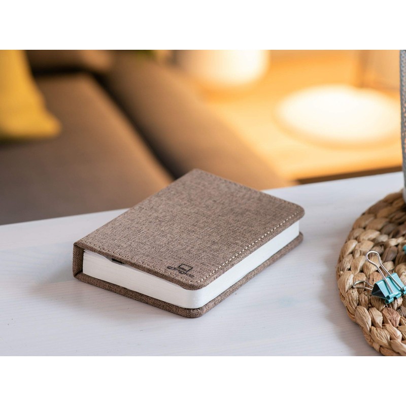 Gingko Smart Booklight- Linen Mini Coffee Brown
