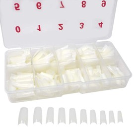 500 Pieces False Nails 10 Sizes Fake Nail Artificial Fake Art Nails Tips with Box for Women Girls
