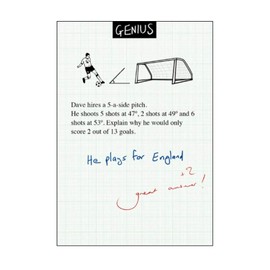 Genius Humorous Blank/Birthday Greeting Card - Football Angles - from The Range by Ian Blake (WDM-443848)