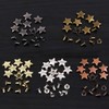 Swpeet 120Pcs Bronze 0.47x0.23" - 12x6mm Star Rivets Studs Assortment