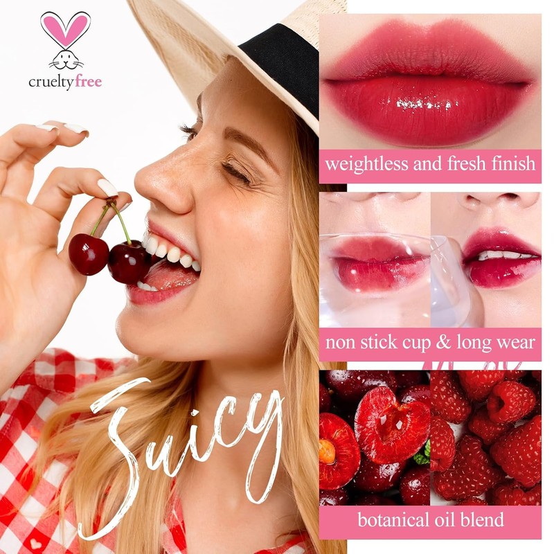 bayfree Lip Tint Stain Set, Korean Water Tint Lightweight Non-sticky,