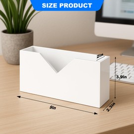 Acrylic Guest Towel Holder Tray for Bathroom-Clear Vertical Towel Dispenser with Single-Side V-Shape Opening & Includes Non-Slip Pads, Splash-Proof for Vanity, Kitchen, Table, Home Decor（White 2pack）