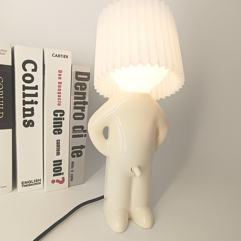 FSAON Funny Night Light,Shy Boy Desk Lamp,Creative LED Reading Light,Christmas