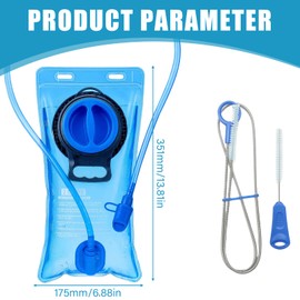 Outdoor Hydration Bladder with Hydration Tube, 2L Hydration Bladder with Bite Valve for Sports and Outdoors, Super Light Water Bladder and Hydration Bag for Hiking, Tasteless Hydration System with