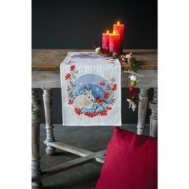 Vervaco Hare and Bullfinch Aida Table Runner Kit