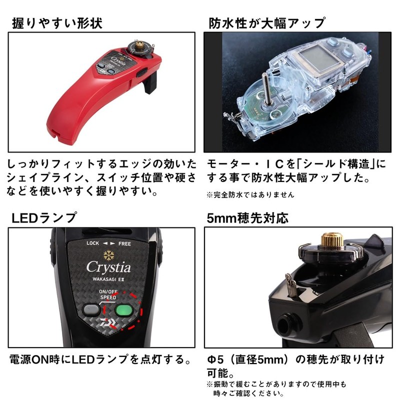 DAIWA Electric Reel for Wakasagi Cristia Wakasagi E2 Red