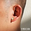 VEXXS Earrings 925 Silver, 18 Carat Gold/White Gold Plated Men's