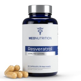 Meo Nutrition Resveratrol 600mg – 60 Capsules | Antioxidant Supplement | Non-GMO, Gluten-Free, Vegan | Supports Wellness & Vitality | Made in USA