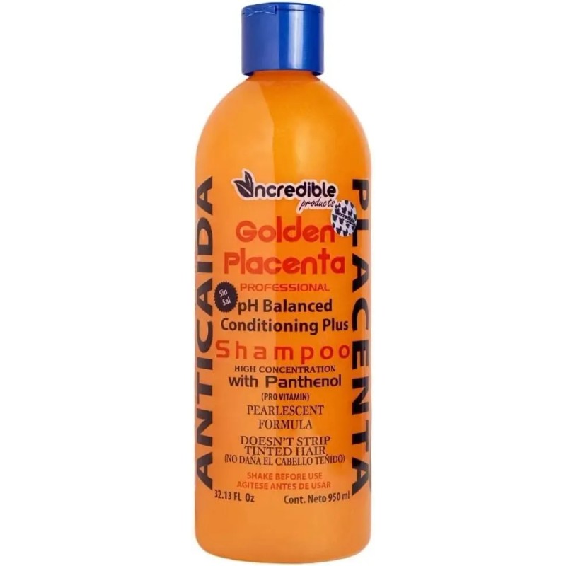 Kit 2 Piezas Shampoo Ancaida Placenta Golden 950ml C/u