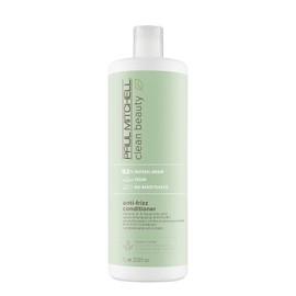 Paul Mitchell Clean Beauty Anti-Frizz Conditioner, Fórmula Ultra Rica, Mejora la Elasticidad, Para Cabello Texturizado y con Frizz, 1 L