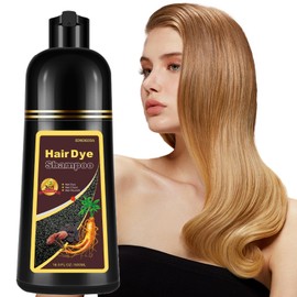 Onilyua Natural Blonde Brown 3-IN-1 Golden Hair Dye Shampoo 500ml, Colors in 10-15 Mins, 100% Coverage for All Hair Types (Blonde Brown)