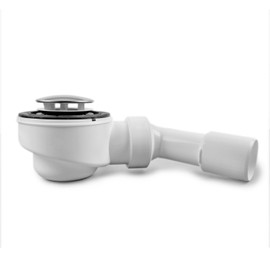 AQUADE Drain Fitting with Odour Trap for Shower Trays with Drainage Hole Diameter 52 mm, Lid Stainless Steel 72 mm, Made in Germany Quality: Made in Germany