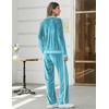 Ekouaer Women's Velvet Velor Tracksuits 2 Piece Lounge Outfits Zip
