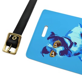 Jack of Hearts Russell Terrier Retro Luggage ID Tags Cards Set of 2