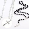 SOETDERT Rosary Necklace Catholic, Communion Rosary Beads Catholic Necklace, Silver