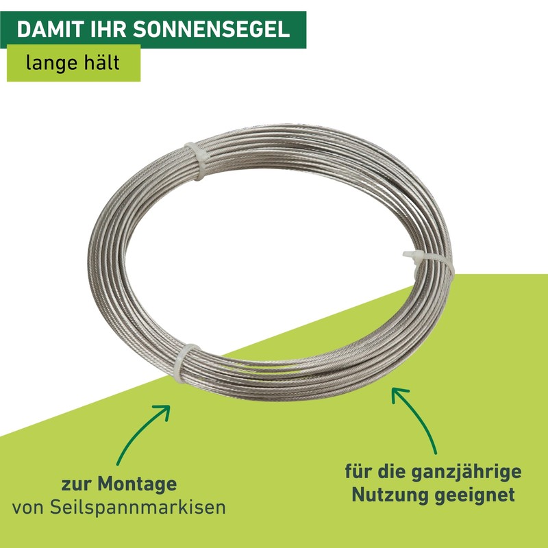 Windhager 10822 stainless steel rope 14 m