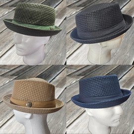 Frog Flag Pork Pie Hat, Concho, All Seasons, Breathable, Thermal, Adjustable Size, Casual, Mesh, Unisex, Hat, Gift, green