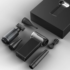 Electric Compressed Air Duster, 130,000RPM Portable Small Super Power Cordless Air Duster, Blow and Suction High Speed Air Blower Turbo Fan, Dust Blower for Computer Keyboard House Travel Outdoor Car