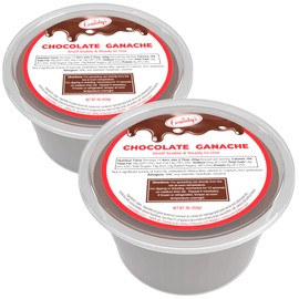 Cornaby's Ready to Use Chocolate Ganache (2 pack) | Rich & Creamy Chocolate Topping, Drizzle or Dip for Strawberries, Pretzels, Macarons, Cookies, Cupcakes & Layer Cakes | 2 Plastic Tubs - 1 LB Each
