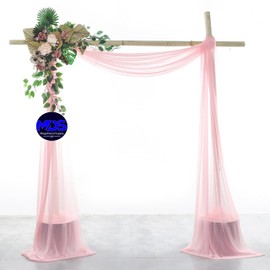 MDS - Paquete de 1 panel (30 pulgadas de ancho x 40 pies de largo), tela de gasa transparente para cubrir el arco de boda, decoración de boda, ceremonia, recepción, fiesta, telón de fondo de techo,