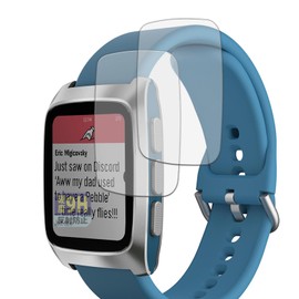 Leipsden フィルム Pebble Time 2 (2枚セット) 対応 保護フィルム 9H 高硬度 反射低減 強化ガラス同等の硬度 PET製 日本製