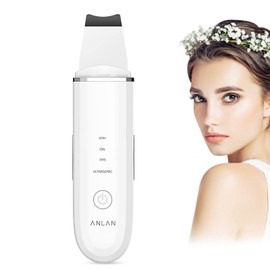 ANLAN Ultrasonic Exfoliator Skin Scrubber, Ultrasonic Scrub Pore Cleanser Acne Remover Ion Skin Cleansing Facial Care
