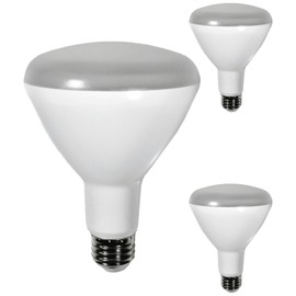 Diodesy- BR30 LED Flood Light Bulb 8W 650 Lumen E26 Medium Base 3500K Neutral White for Interior Home Decor Kitchen Recessed Can Light Bulbs 120V 110° Beam Angle Dimmable White Finish Pack of 3