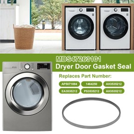 MDS47263101 Dryer Door Gasket Seal Compatible with LG/Kenmore Dryers, Replaces AP5071694, 1464250, 383EEL9001W, AH3535212, EA3535212, PS3535212 Clothes Dryer Door Seal Replacement Part for LG