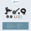 Aolemi Matte Black Wall Mount Bathtub Faucet with Handheld Sprayer