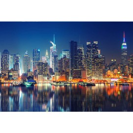 Joyshare Jigsaw Puzzle, New York City Skyline Jigsaw Puzzles 1000 Pieces for Adult, DIY Puzzles Educational Brain Challenge Games for Adults, Jigsaw Puzzle with Poster（50×70cm / 27.55" x 19.68"）