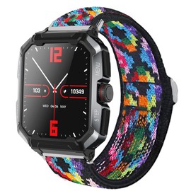 Compatible with Anyloop Smartwatch Bands,Lamshaw 22mm Stretch Elastics Nylon Adjustable Replacement Strap Accessories for Men & Women Compatible for Anyloop CW01/LA32/ALW47/V3SA Smartwatch (Color)
