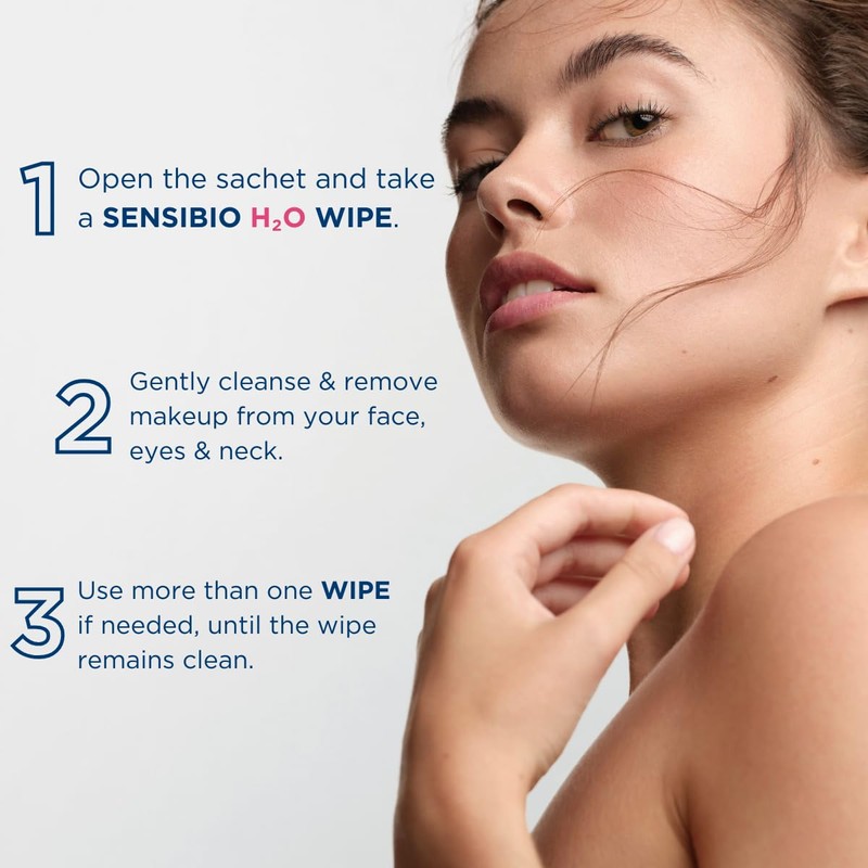 Bioderma Sensibio H2O Biodegradables Wipes Cleansing and MakeUp Removing Skin