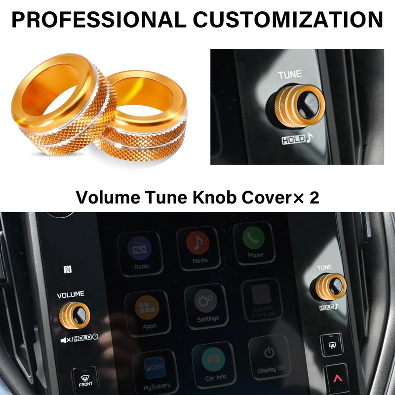 4Pcs Knob Cover for Subaru Crosstrek Impreza 2024-2026 Accessories, 2025-2026