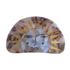 Novelty Sun Face Hair Clip,Acetate Claw Clip for Women,Women Hair Accessories,Totoriseshell