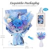 Preserved Flowers Bouquet 3 Roses - Blue Real Rose &